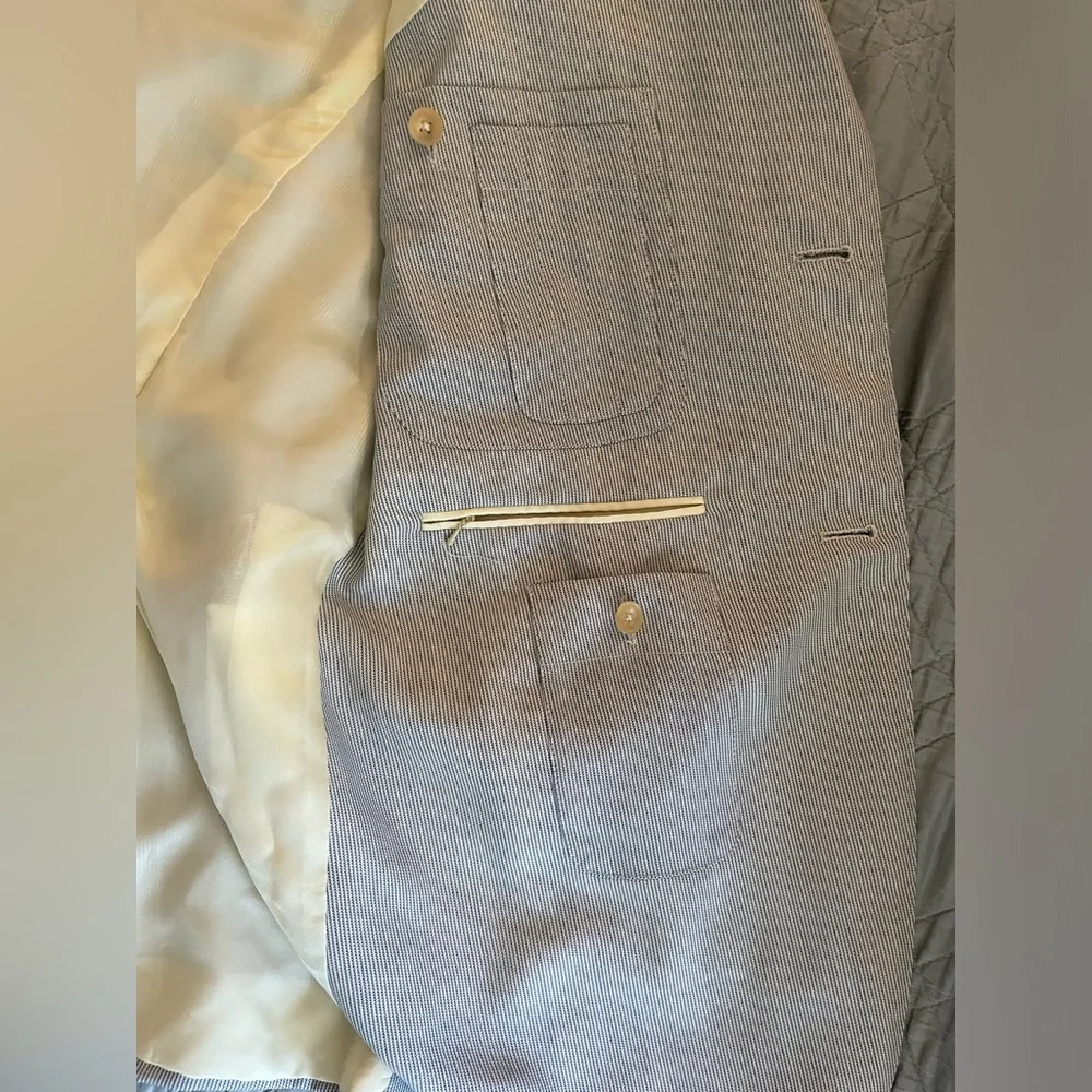 Ermenegildo Zegna Made in Italy‎ Vintage Subtle Fine Stripe Travel Jacket 44 R
